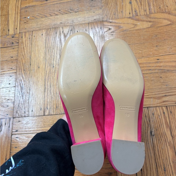 Everlane Pink Suede Block Heel - Picture 3 of 5